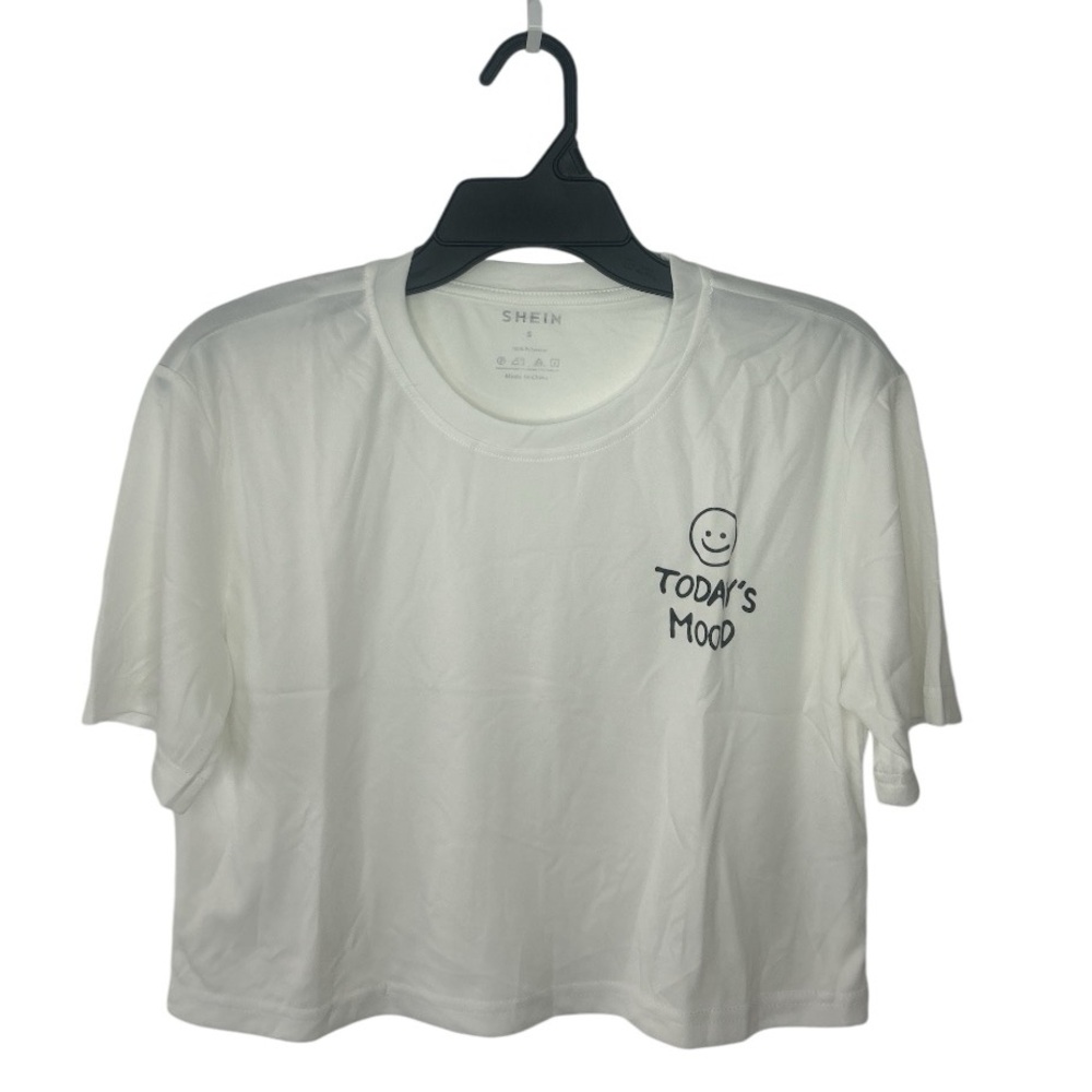 Women's Solid Color Crop Top With Short Sleeves And Round Neckline